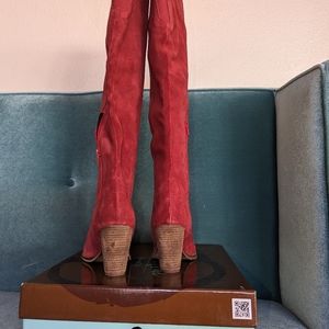 DIBA. True red suede boots 7.5